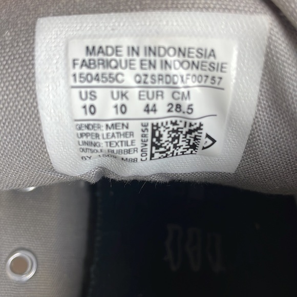 CONVERSE•CHUCK TAYLOR ALL STAR•GRAY LEATHER• MENS 10 - Picture 6 of 7